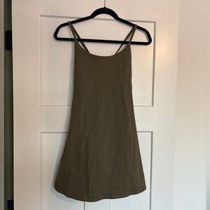 Halara Olive Green Athletic Skort Dress